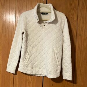 White Quilted Pullover